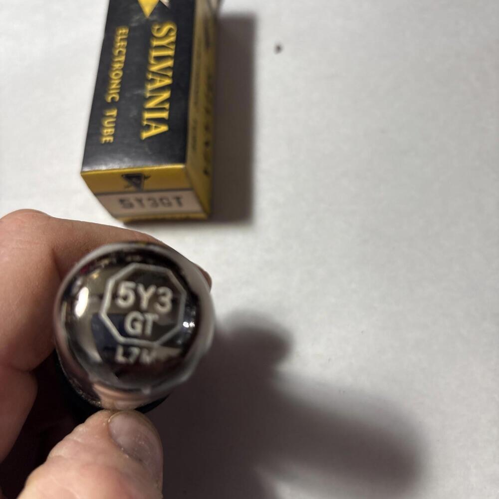 Sylvania 5Y3GT NOS NIB With Original Box Black Plates Serious Tube Tested - Picture 2 of 5